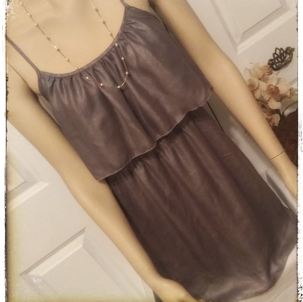 Ali and Kris short grey dress, size large
